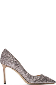 Jimmy Choo - Purple Glitter Romy 85 Heels
