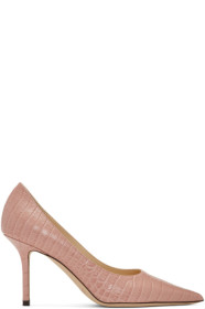 Jimmy Choo - Pink Croc Love 85 Heels