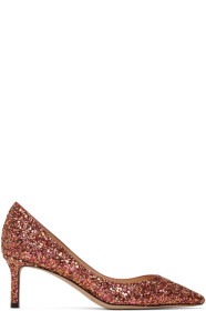 Jimmy Choo - Pink Blast Coarse Glitter Romy 60 Heels
