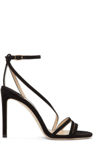 Jimmy Choo - Black Suede Tesca 100 Sandals