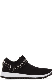 Jimmy Choo - Black Studded Verona Sneakers