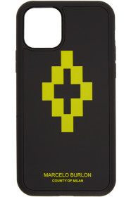 Marcelo Burlon County of Milan - Black & Lime 3D Cross iPhone 11 Case