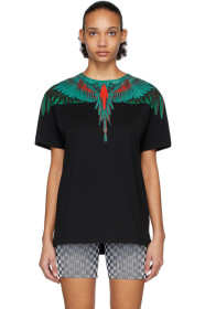 Marcelo Burlon County of Milan - Black & Green Wings T-Shirt