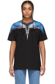 Marcelo Burlon County of Milan - Black & Blue Wings T-Shirt