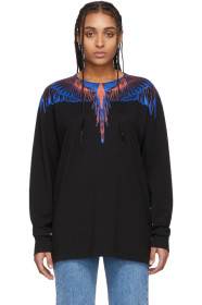 Marcelo Burlon County of Milan - Black & Pink Wings Long Sleeve T-Shirt