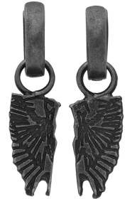 Marcelo Burlon County of Milan - Gunmetal Wings Pendant Earrings