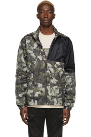 Marcelo Burlon County of Milan - Beige & Green Camo Windbreaker Jacket