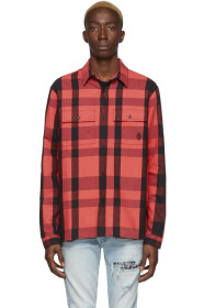 Marcelo Burlon County of Milan - Red & Black Logo Check Shirt