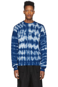 Marcelo Burlon County of Milan - Blue Tie-Dye Crewneck Sweater