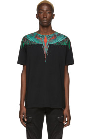 Marcelo Burlon County of Milan - Black & Green Wings T-Shirt