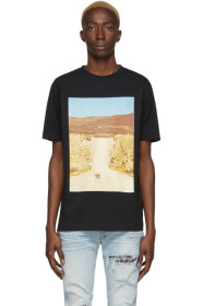 Marcelo Burlon County of Milan - Black & Beige Ostrich T-Shirt