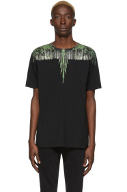 Marcelo Burlon County of Milan - Black & Green Wings T-Shirt