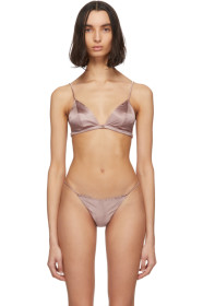 Fleur du Mal - Tan Silk Luxe Bra