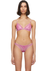 Fleur du Mal - Pink Gardenia Triangle Bra