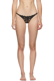 Fleur du Mal - Black Lace Lily Cheeky Briefs