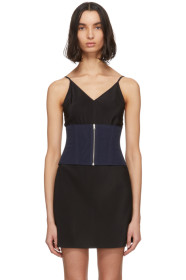 Fleur du Mal - Navy Powermesh Corset
