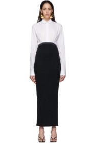 Haider Ackermann - White & Black Elasticized Dress