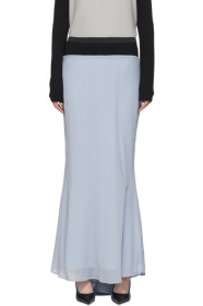 Haider Ackermann - Blue Silk Godet Skirt