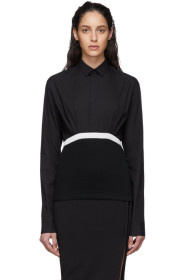 Haider Ackermann - 黑色 Elasticized 衬衫