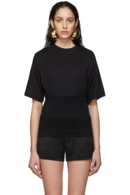 Haider Ackermann - 黑色 Division Seam T 恤