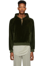 Haider Ackermann - Khaki Embroidery Siouxies Hoodie