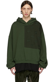 Haider Ackermann - カーキ Perth パッチ フーディ