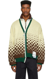 Miharayasuhiro - Blouson blanc cassé Layer Knit Track