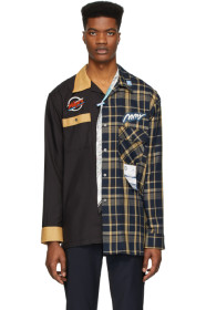 Miharayasuhiro - Chemise noire Mix Pattern
