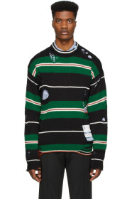 Miharayasuhiro - Pull en maille multicolore Broken