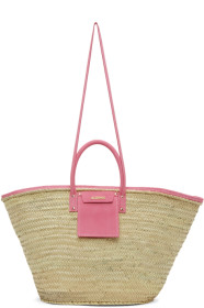 Jacquemus - Beige & Pink 'Le Grand Panier Soleil' Tote