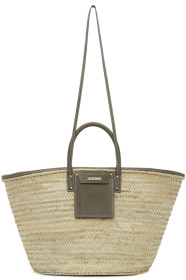 Jacquemus - Beige & Grey 'Le Grand Panier Soleil' Tote