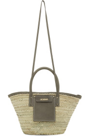 Jacquemus - Cabas beige et gris 'Le Panier Soleil'