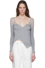 Jacquemus - Cardigan gris 'Le Cardigan Tordu'