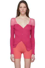 Jacquemus - Cardigan rose 'Le Cardigan Tordu'