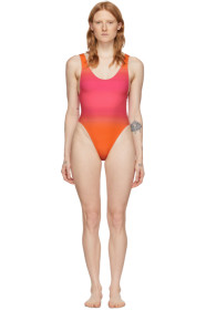 Jacquemus - 粉色 & 橙色 Le Maillot Camerio 连体泳衣