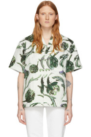 Jacquemus - Off-White & Green Linen 'La Chemise Jean' Shirt