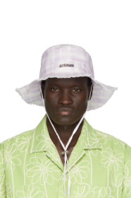 Jacquemus - Purple & White 'Le Bob Artichaut' Bucket Hat