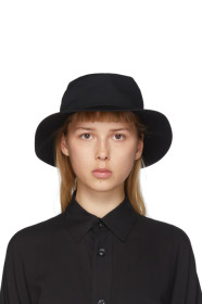 Yohji Yamamoto - Chapeau noir Croche Gather