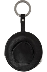 Yohji Yamamoto - Pochette à monnaie noire Hat