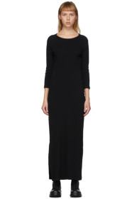 Yohji Yamamoto - Black High-Slit Long Sleeve Dress