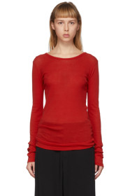 Yohji Yamamoto - Red Long Sleeve T-Shirt