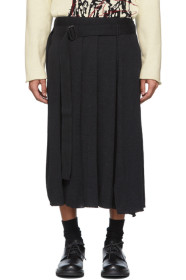 Yohji Yamamoto - Pantalon noir Wrapped Skirt