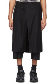 Yohji Yamamoto - Pantalon noir Regular Wrapped