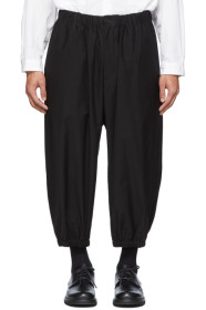 Yohji Yamamoto - Pantalon noir Tab Gather