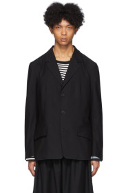 Yohji Yamamoto - Blazer noir Short Flap