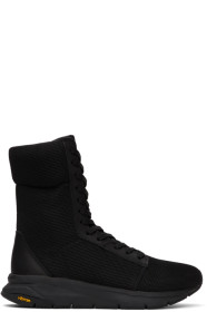 Yohji Yamamoto - Baskets en filet lacées noires