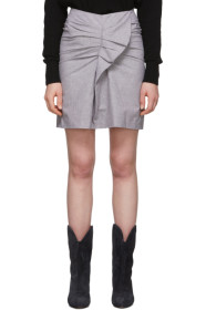 Isabel Marant Etoile - Jupe en lin rose et noire Ines