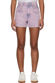 Isabel Marant Etoile - Short en denim rose Hiana