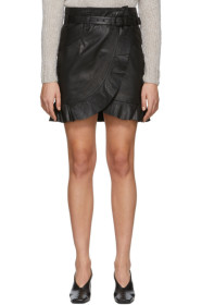 Isabel Marant Etoile - Black Leather Qing Miniskirt