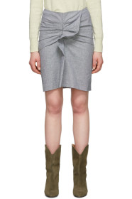 Isabel Marant Etoile - Jupe en lin noire et blanche Ines